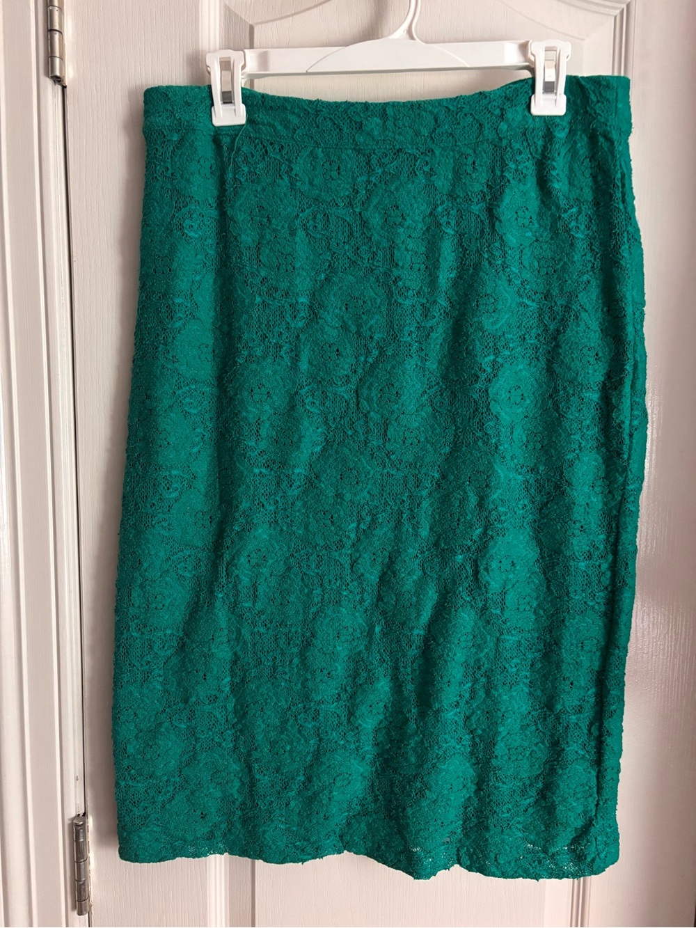 Maeve Teal Lace Pencil Skirt